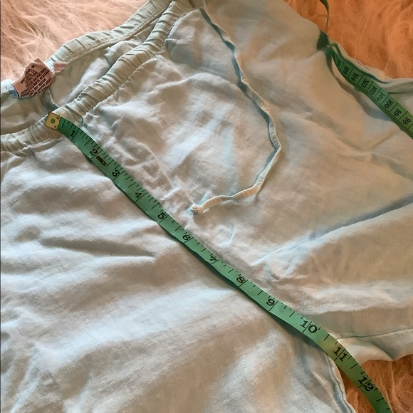 Mint Linen Drawstring Pants - Picture 3 of 6